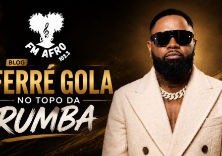 Ferré Gola em destaque na capa do blog da FM Afro sobre o sucesso da música C’est l’amour.
