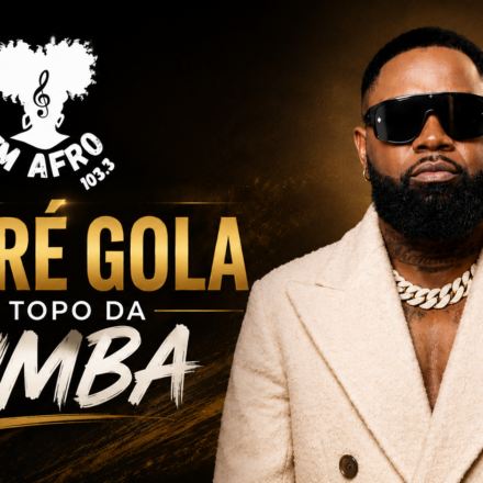 Ferré Gola em destaque na capa do blog da FM Afro sobre o sucesso da música C’est l’amour.