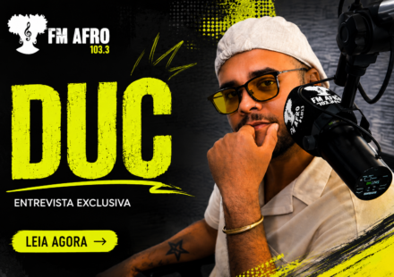 DUC durante entrevista exclusiva nos estúdios da FM Afro 103.3