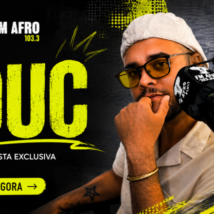 DUC durante entrevista exclusiva nos estúdios da FM Afro 103.3